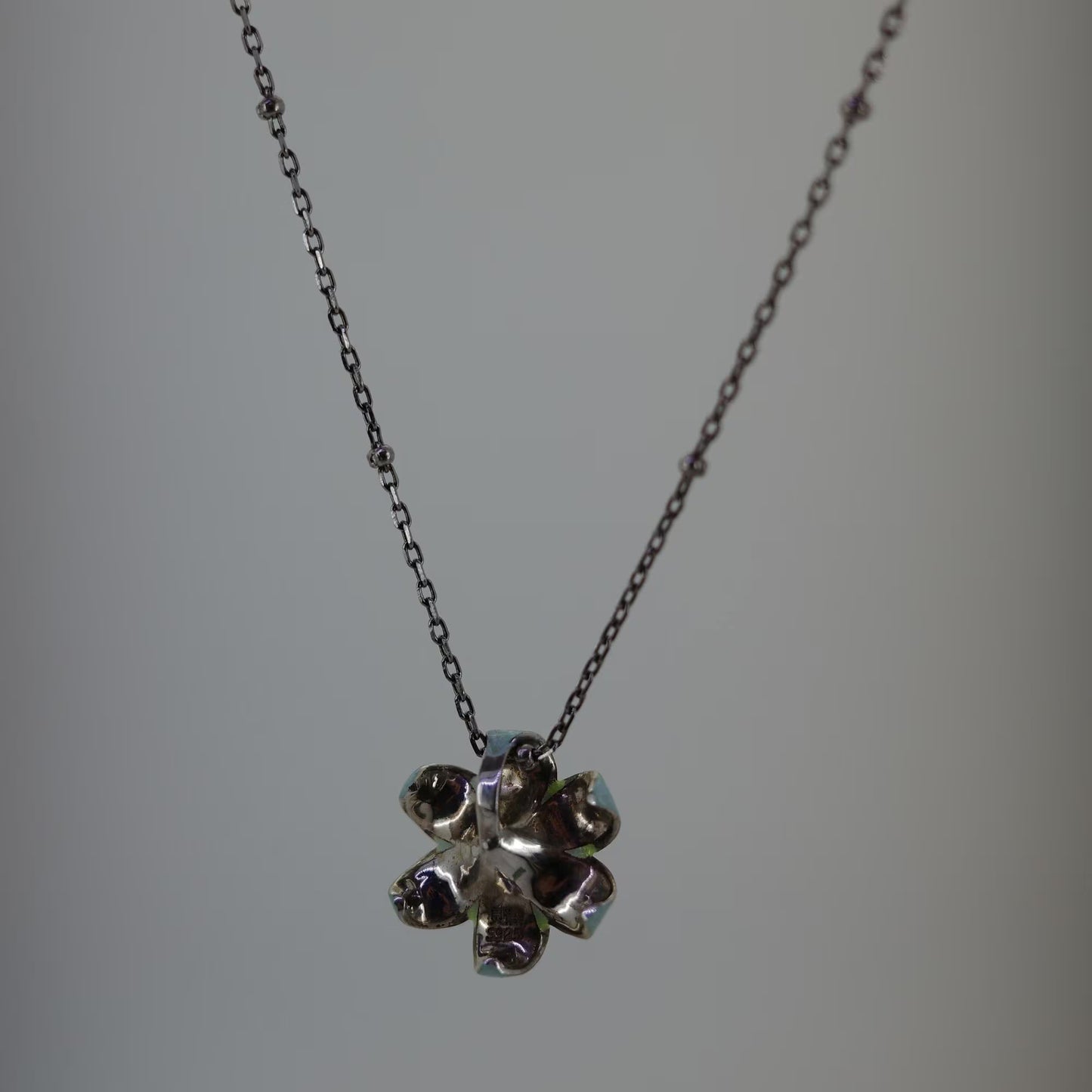 Lily Flower - Pearl Enamel 925 Sterling Silver Pendant Necklace for Women