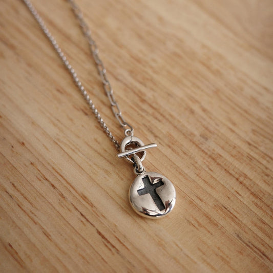 Cross Necklace - 925 Sterling Silver Vintage Pendant Necklace for Women
