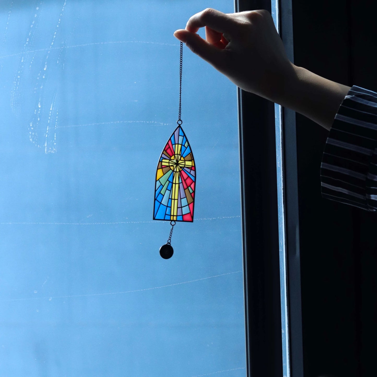 Glory - Stained Glass Car Charm Hanging Pendant Christian Gift Jesus Christ
