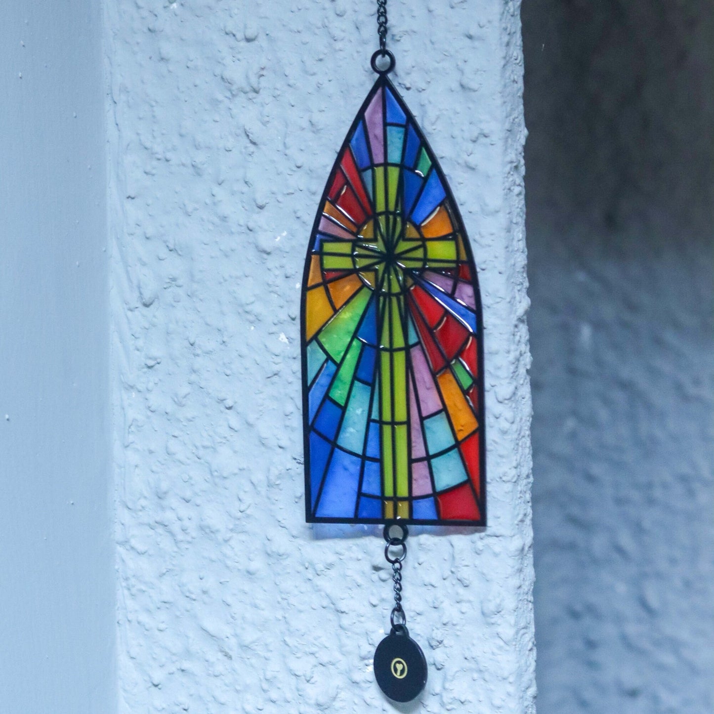 Glory - Stained Glass Car Charm Hanging Pendant Christian Gift Jesus Christ