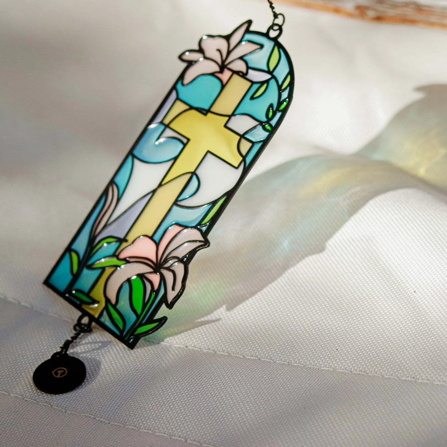 Refresh - Stained Glass Car Charm Hanging Pendant Christian Gift Jesus Christ