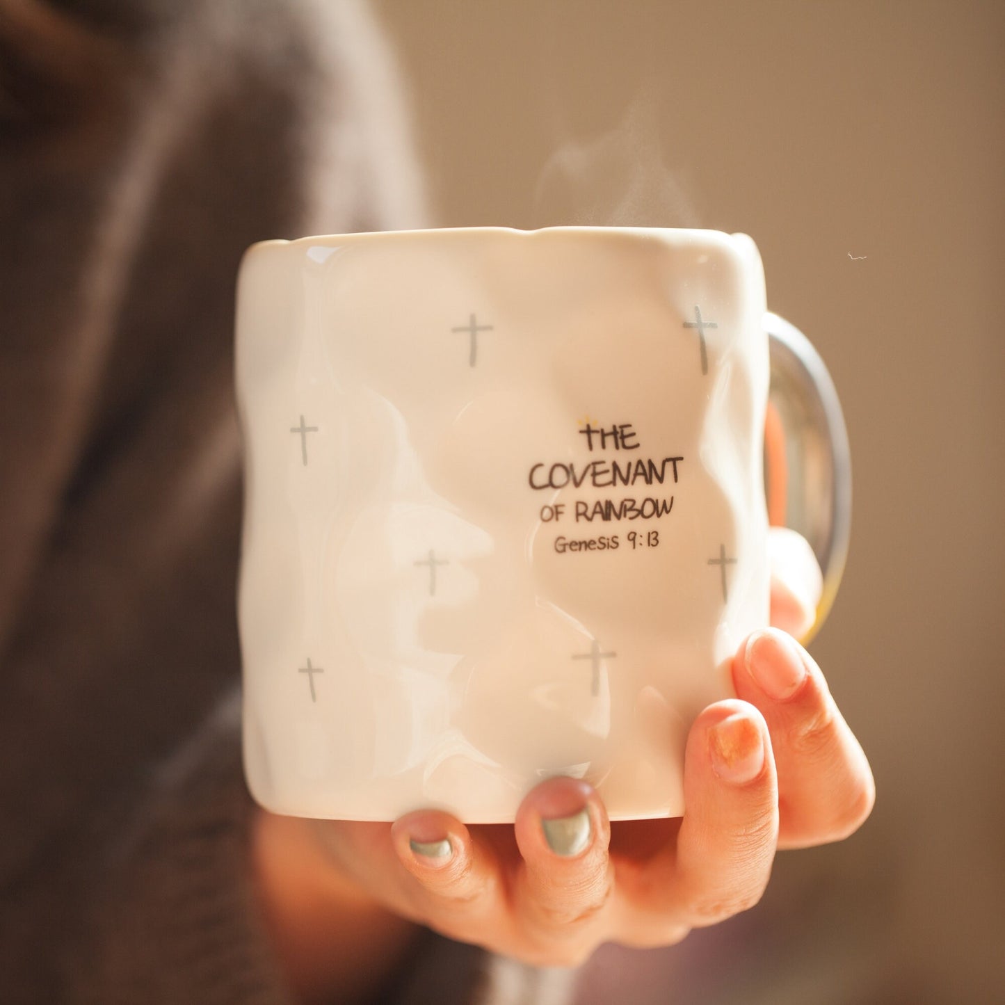 The Covenant of Rainbow - Handcrafted Ceramic Mug