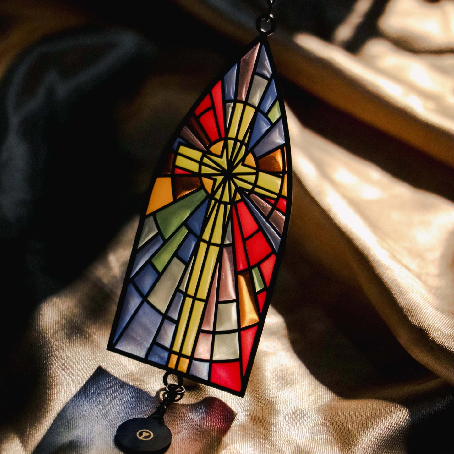 Glory - Stained Glass Car Charm Hanging Pendant Christian Gift Jesus Christ