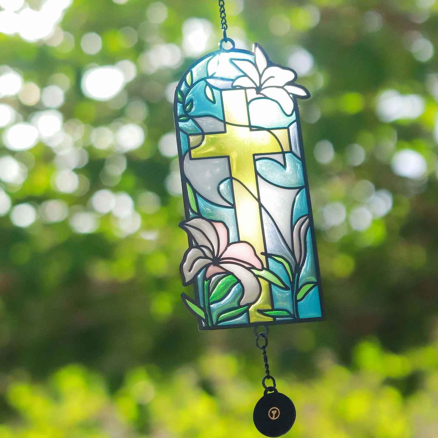Refresh - Stained Glass Car Charm Hanging Pendant Christian Gift Jesus Christ