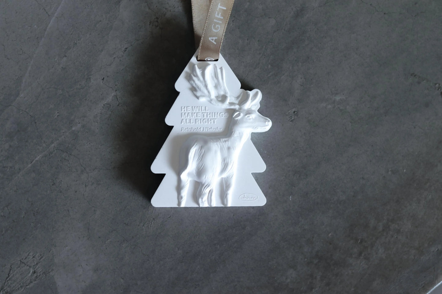 With Us - White Plaster Fragrance | Car Charm | Hanging Ornament Decoration | Wardrobe | Gift