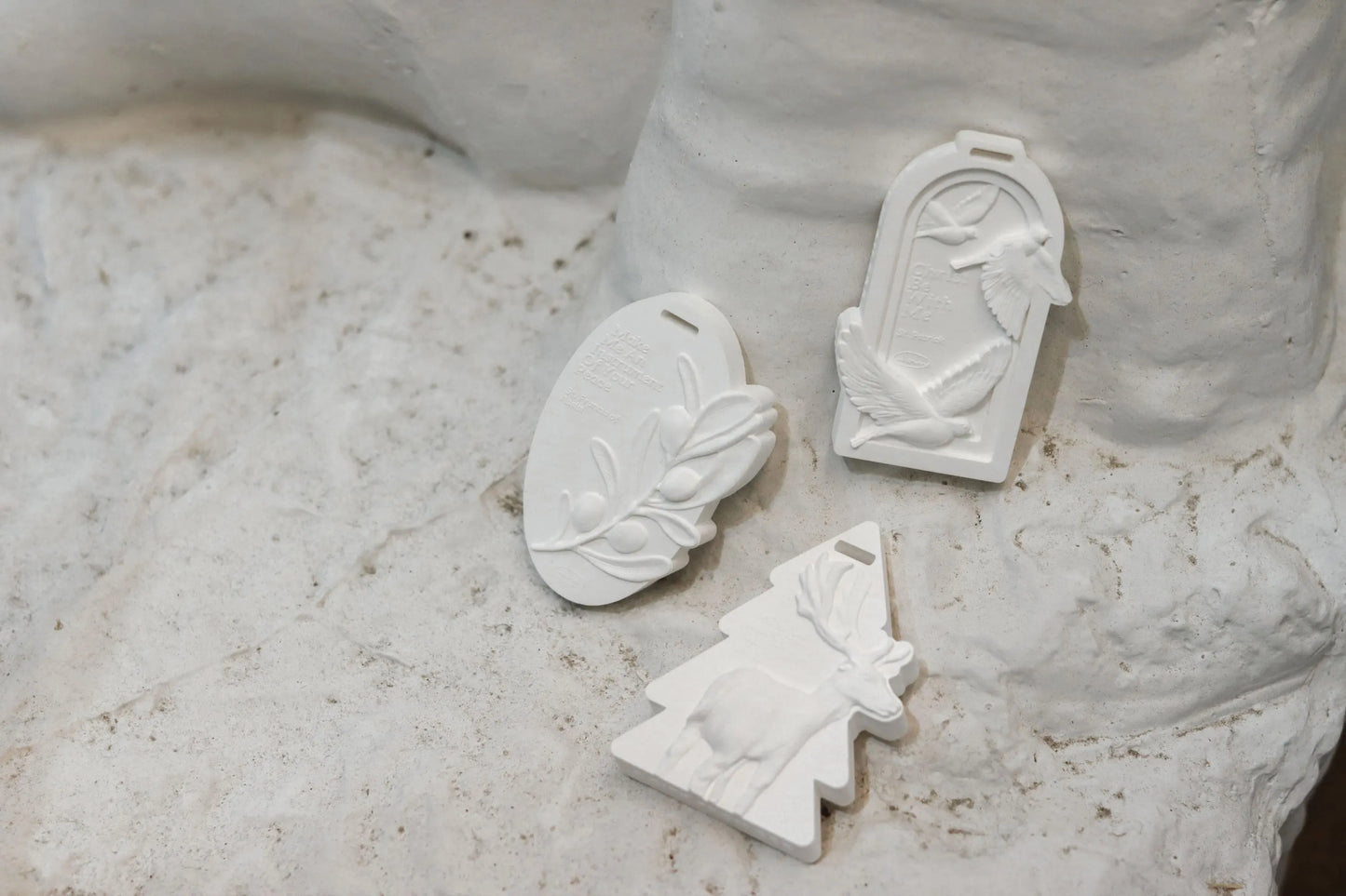 With Us - White Plaster Fragrance | Car Charm | Hanging Ornament Decoration | Wardrobe | Gift