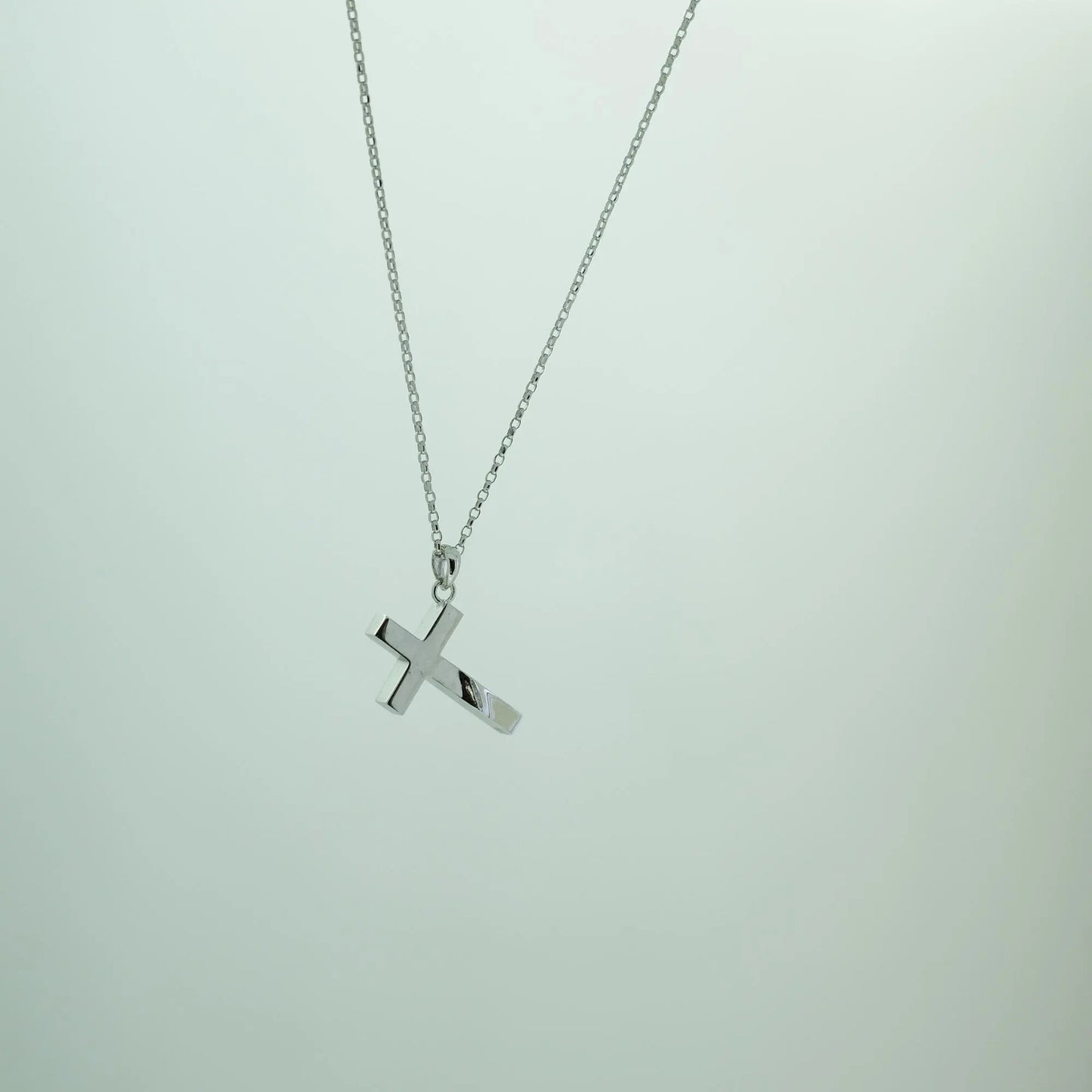 Scarred - 925 Sterling Silver Cross Pendant Choker Necklace for Women