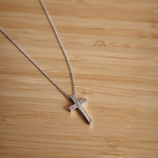 Sackcloth - 925 Sterling Silver Antiqued Vintage Cross Pendant Necklace for Women