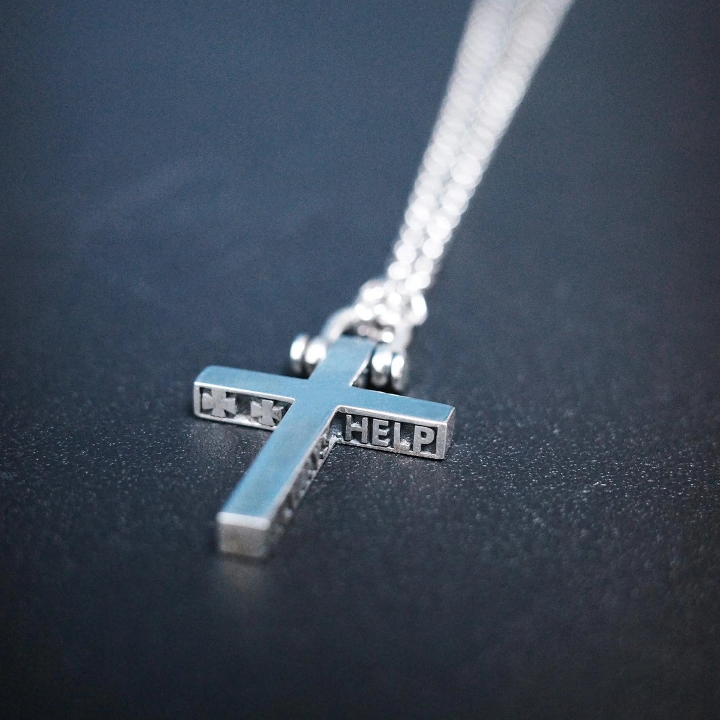 Helper - 925 Sterling Silver Vintage Cross Pendant Necklace Unisex