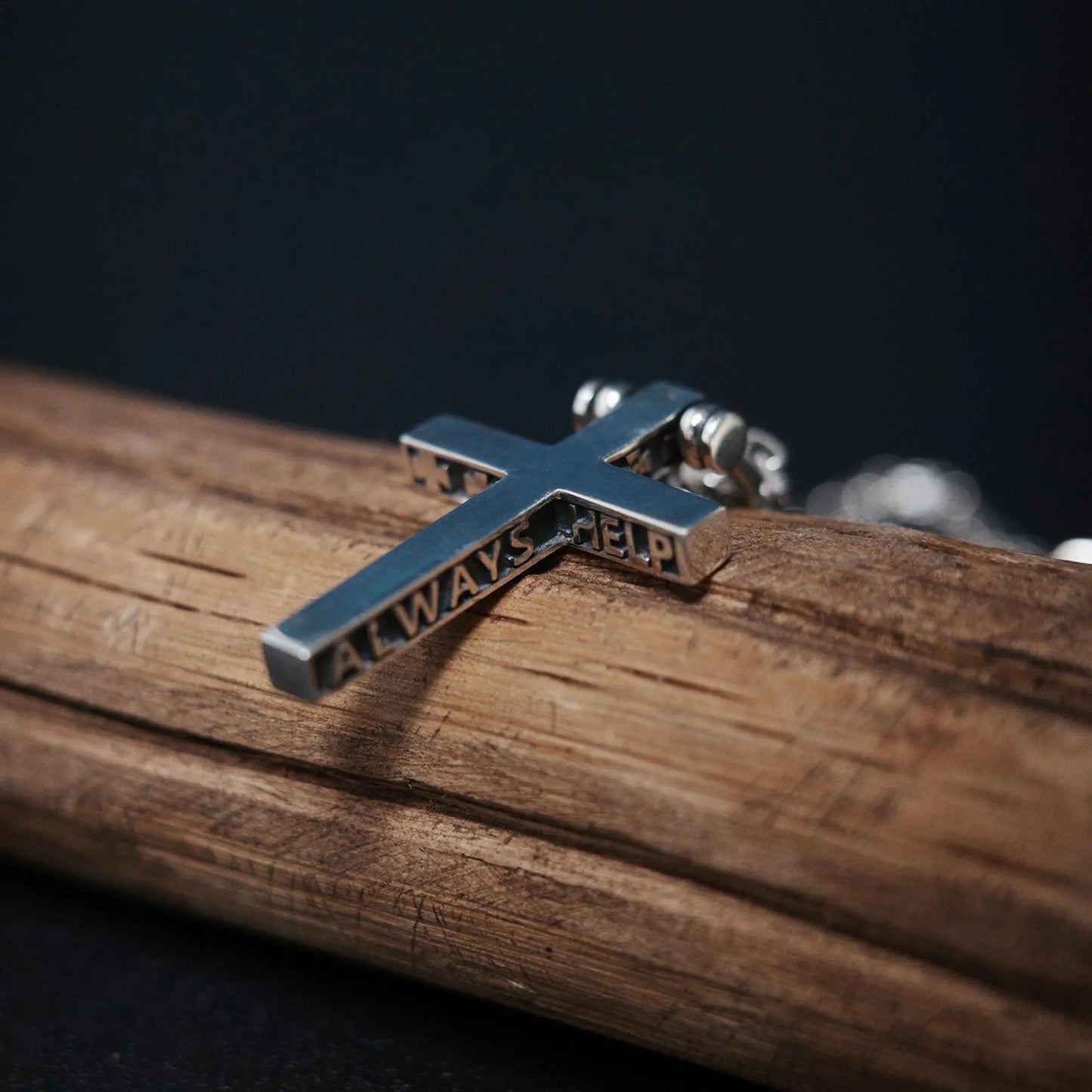 Helper - 925 Sterling Silver Vintage Cross Pendant Necklace Unisex