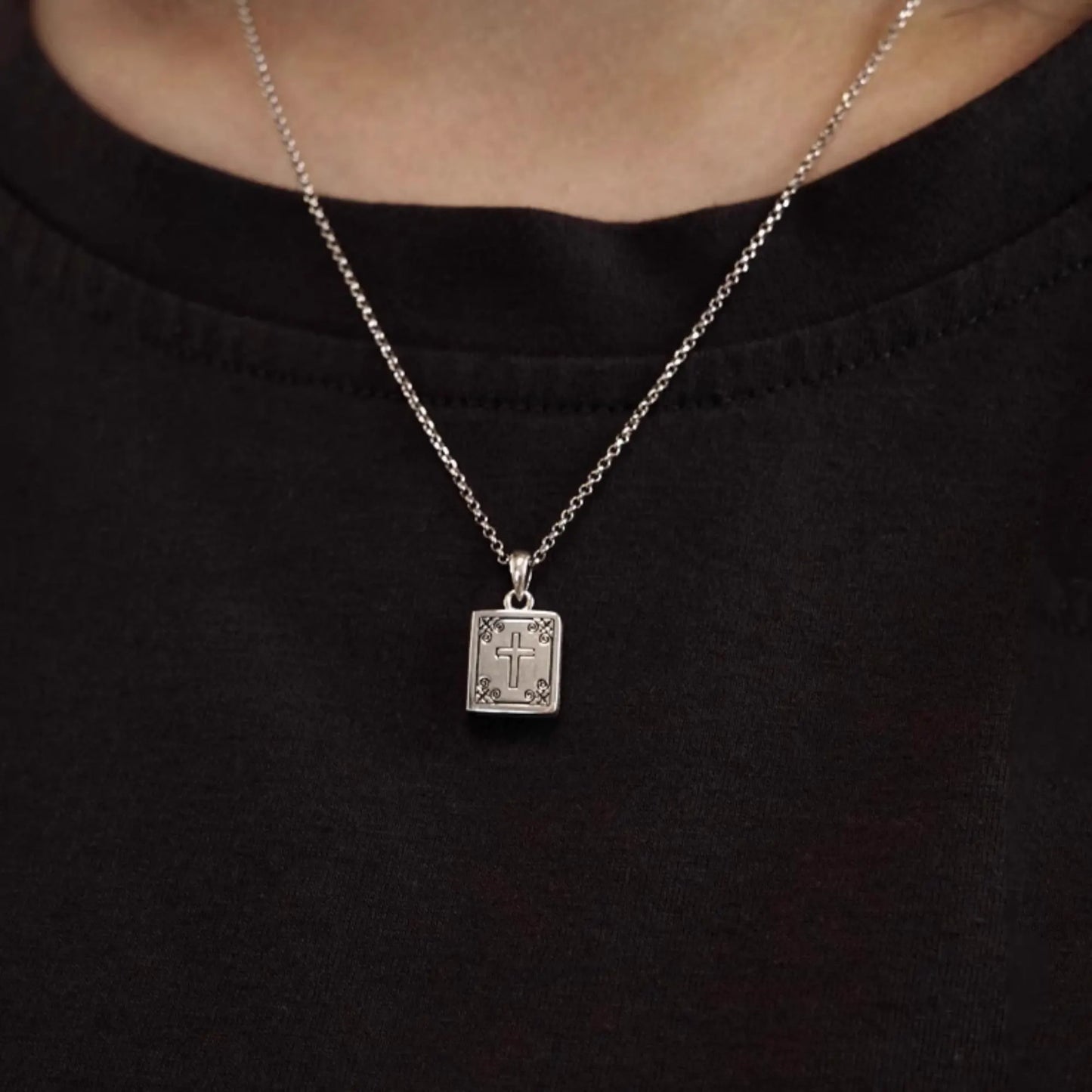 Bible - 925 Sterling Silver Vintage Pendant Necklace for Women