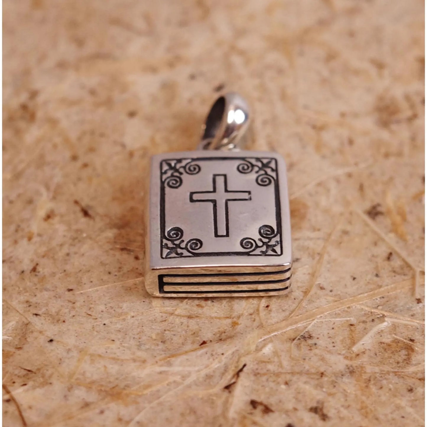 Bible - 925 Sterling Silver Vintage Pendant Necklace for Women