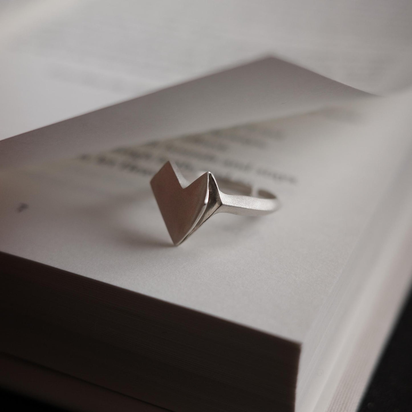 Heart 7 - Heart-Shaped Adjustable Open Ring for Women