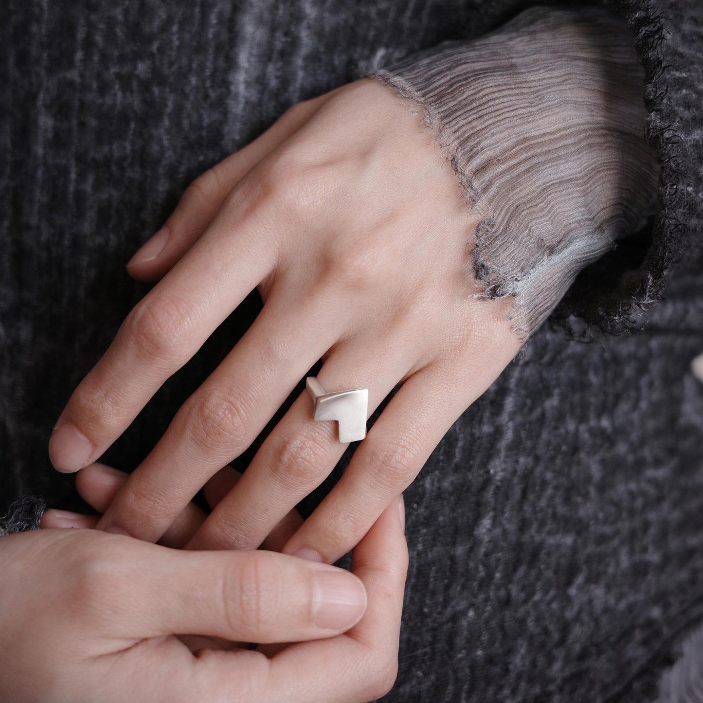 Heart 7 - Heart-Shaped Adjustable Open Ring for Women