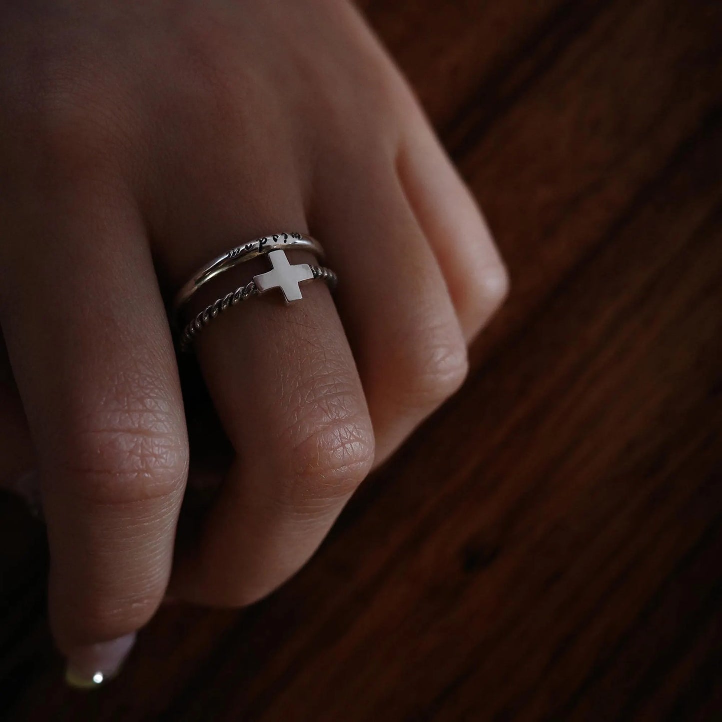 Windows - 925 Sterling Silver Vintage Cross Ring for Men and Women
