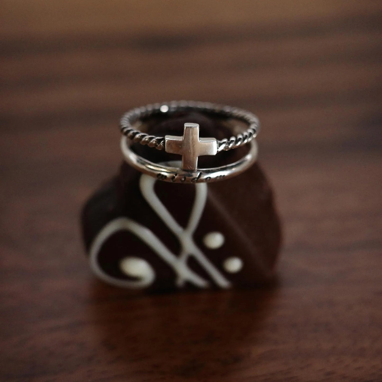 Windows - 925 Sterling Silver Vintage Cross Ring for Men and Women