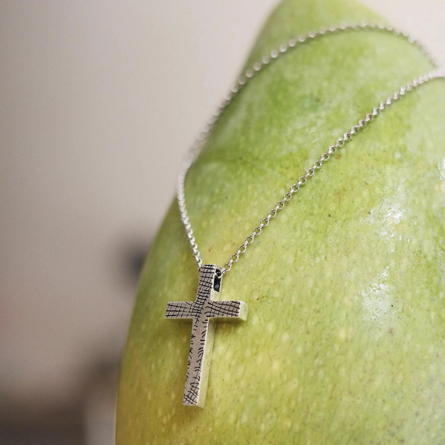 Sackcloth - 925 Sterling Silver Antiqued Vintage Cross Pendant Necklace for Women