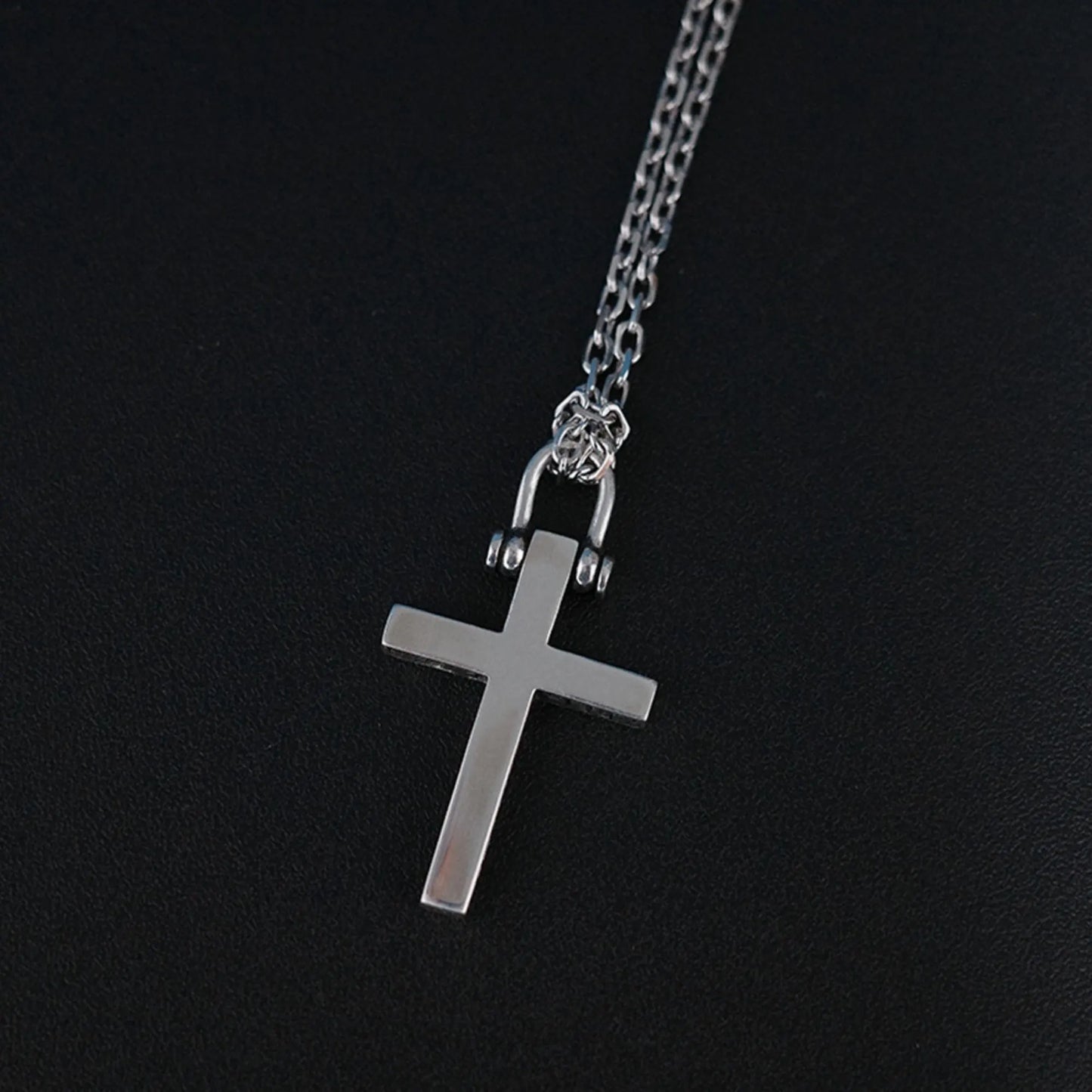 Helper - 925 Sterling Silver Vintage Cross Pendant Necklace Unisex