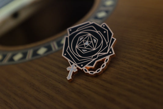 Rose of Sharon - Luminous Cross | Enamel Pin | Brooch | Delicate Accessory | Gift | Unisex