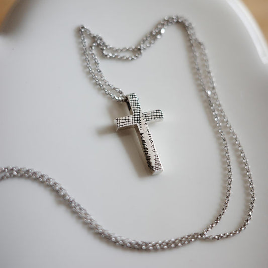 Sackcloth - 925 Sterling Silver Antiqued Vintage Cross Pendant Necklace for Women
