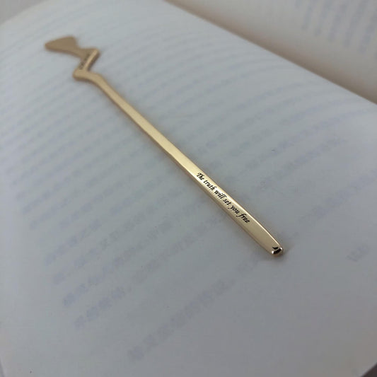 Moses' Staff - Custom Engraved Brass Metal Bookmark Gift