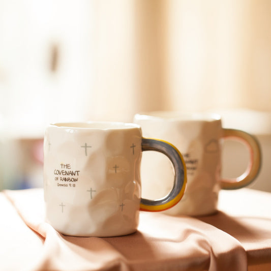 The Covenant of Rainbow - Handcrafted Ceramic Mug