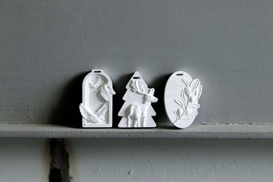 With Us - White Plaster Fragrance | Car Charm | Hanging Ornament Decoration | Wardrobe | Gift