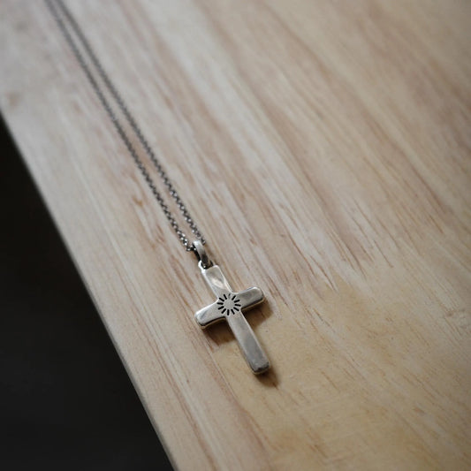 Quiet Time - 925 Sterling Silver Vintage Cross Pendant Necklace for Women