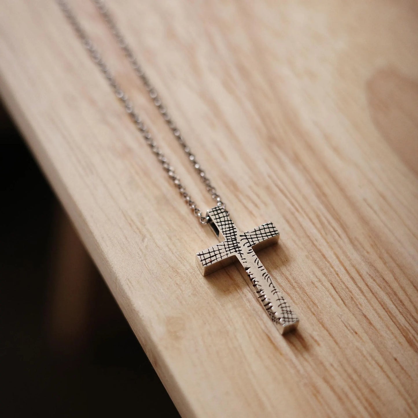 Sackcloth - 925 Sterling Silver Antiqued Vintage Cross Pendant Necklace for Women